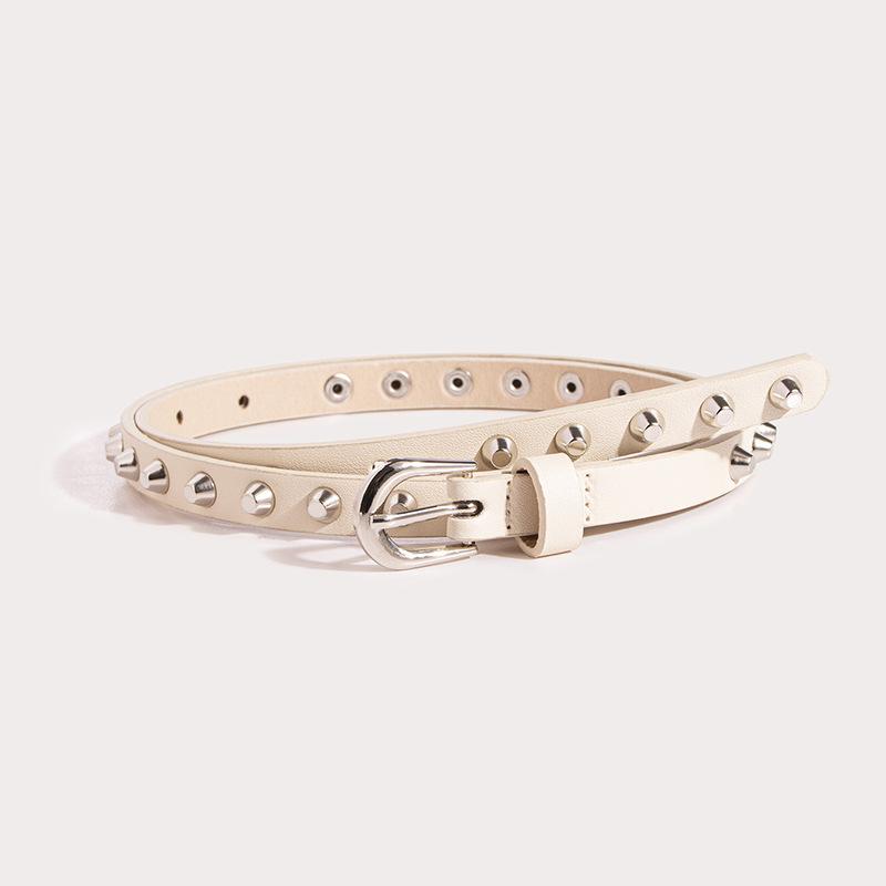 New Punk Style Women's Rivet Belt with Skirt with Jeans Versatile Style