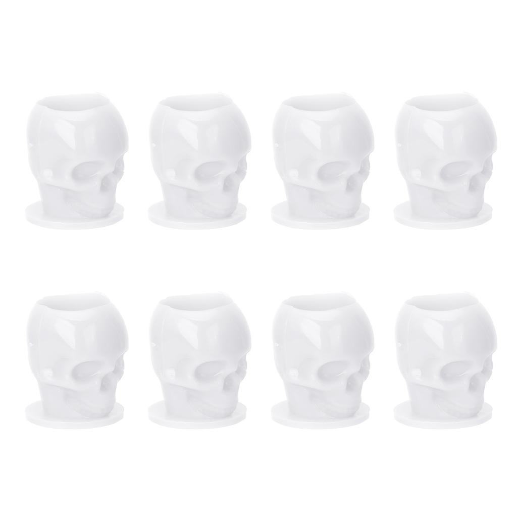200pcs Skull Shaped Tattoo Ink Cup Professional Disposable Makeup Microblading Pigment Holder with