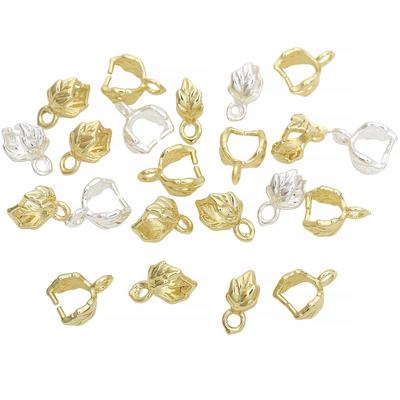 Boucle de graine de Melon en forme de feuille de cuivre, 4 pièces, pour bricolage, fabrication de bijoux, accessoires artisanaux