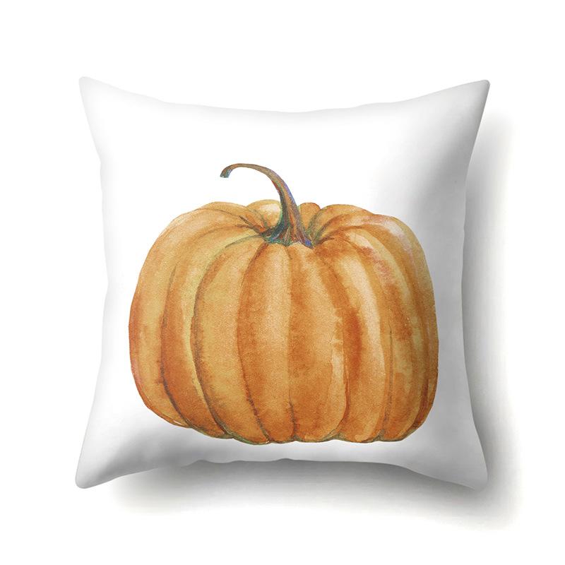 Thanksgiving Pillowcase Blessing Maple Leaf Pumpkin Sofa Cushion Cover Office Home Living Room Pillowcase