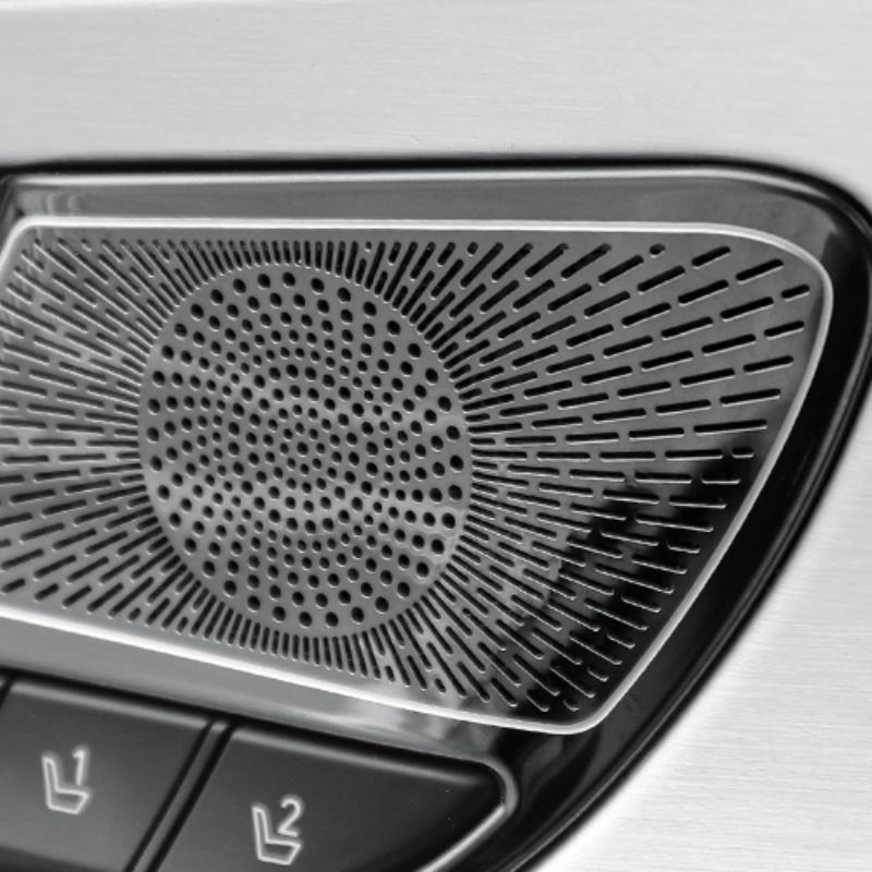 For Genesis G70 -2026 LHD Stainless Steel Inner Door Panel Speaker Cover Anti-Scratch Car Interior Styling Trim Accessories