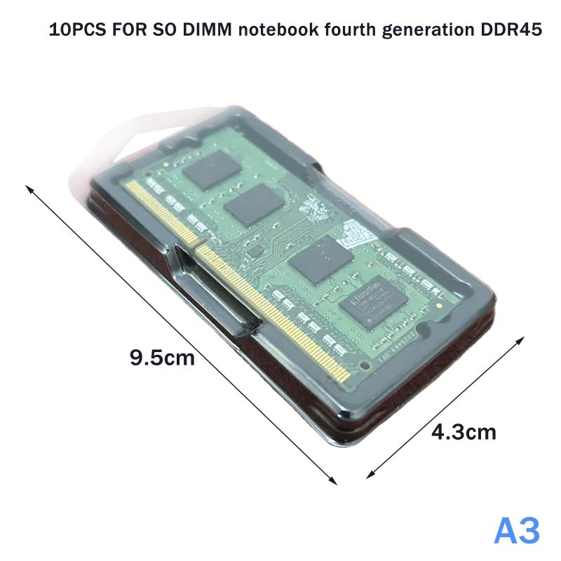 10Pcs Anti Static Plastic Storage Box SO DIMM DDR3 DDR4 DDR5 Laptop RAM CPU Chip Protective Memory Module Packaging Case