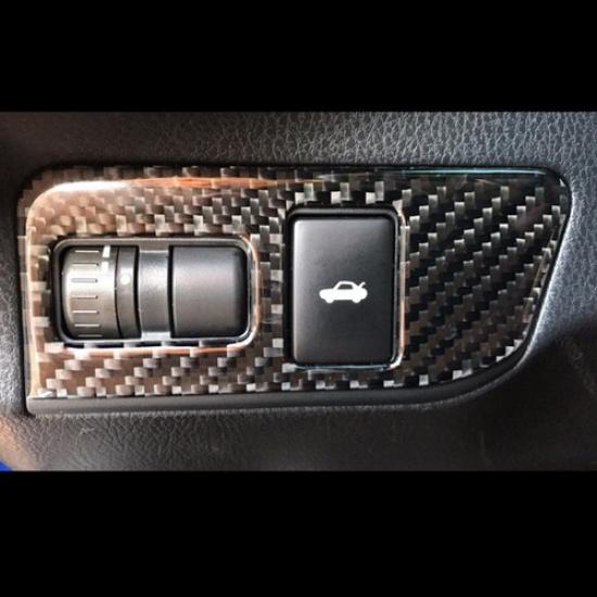 Carbon Fiber Trunk Switch Button Decorative Frame Cover For Toyota 86 Subaru BRZ