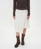 Insilence Woman Asymmetric Midi Wrap Skirt Ice Grey