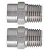 2pcs Atomizing Nozzle 304 Stainless Steel Durable Wearable Wide Coverage Area Compact Practical Misting Parts Supplies3.0mm