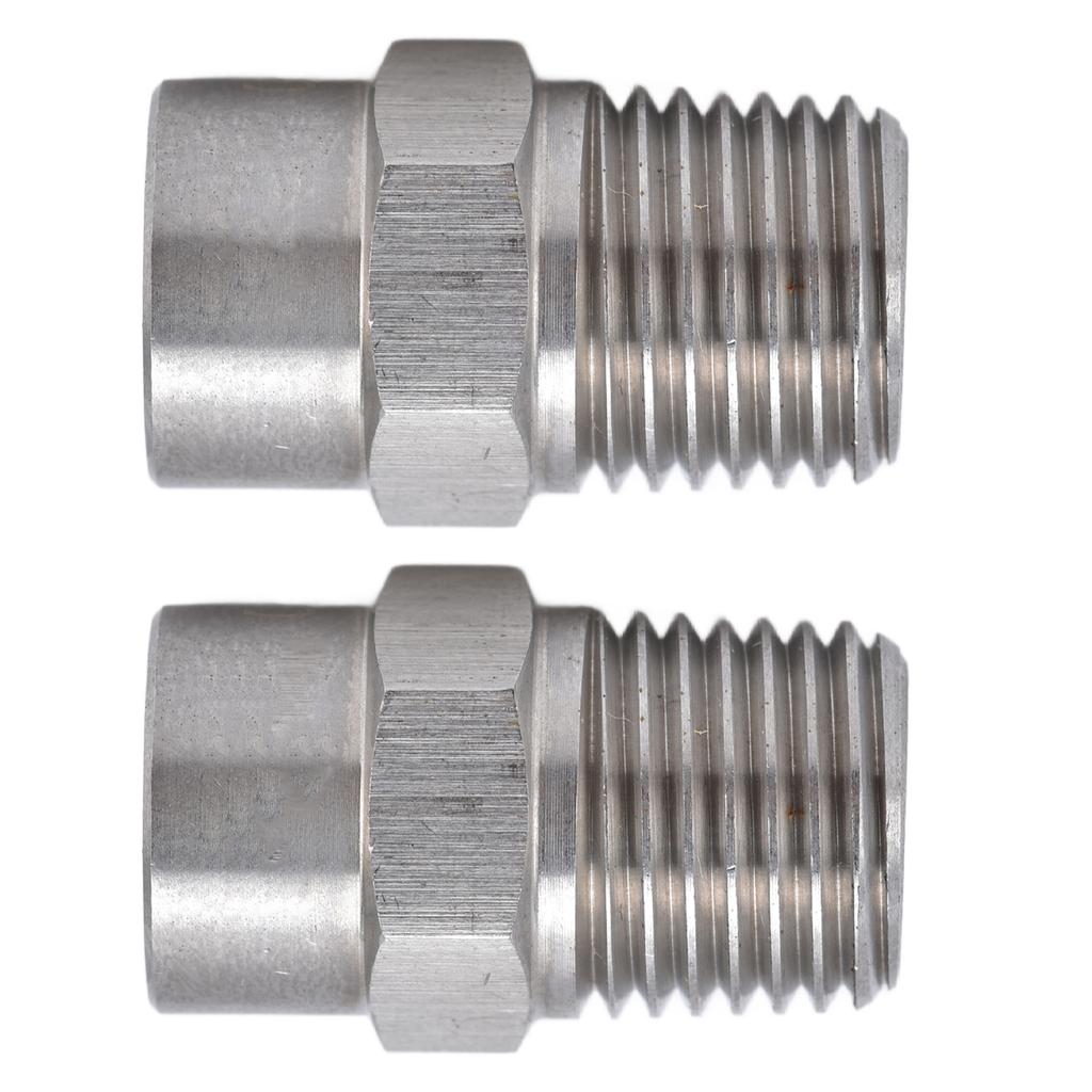 2pcs Atomizing Nozzle 304 Stainless Steel Durable Wearable Wide Coverage Area Compact Practical Misting Parts Supplies3.0mm