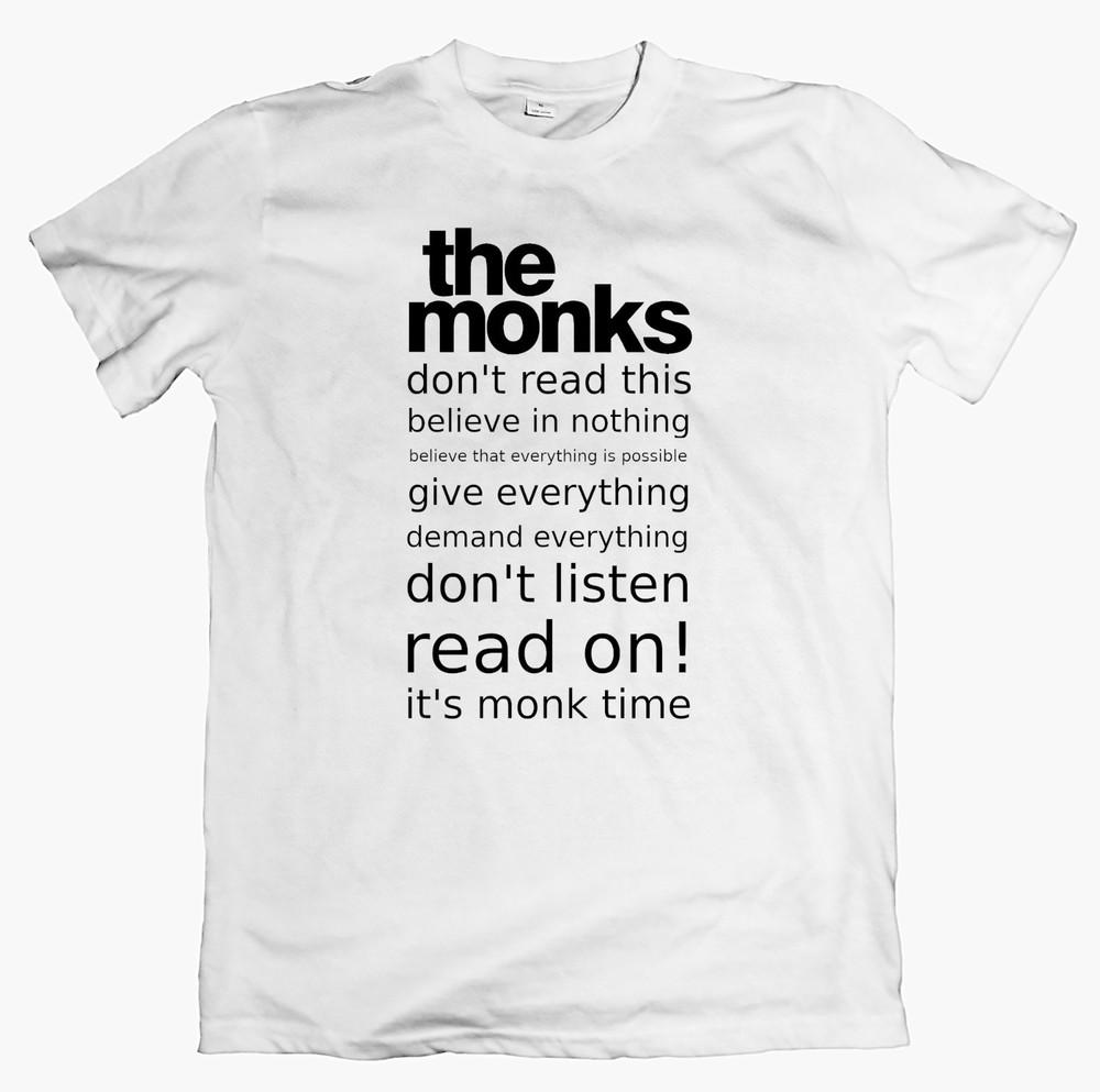 Monks tshirt 60s garage rock band tee stooges 13th floor elevators sonics mc5 S