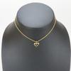 Used NINA RICCI Necklace metal/Rhinestone 5.6g gold Silver logo