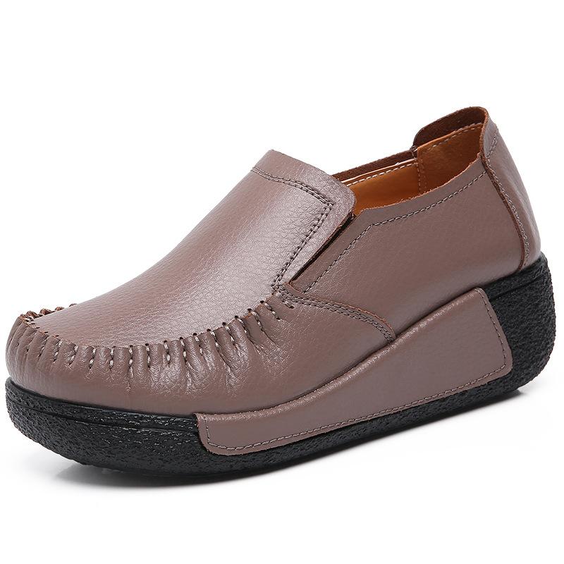 Frauen Wohnungen Bequeme Halbschuhe Schuhe Frau Atmungsaktive Leder Aushöhlen Turnschuhe Frauen Mode Schwarz Weiche Casual Schuhe Weibliche