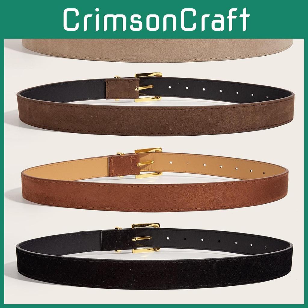 Pu Fashion Womens Leather Belt With Metallic Buckle For Casual And Office Wear