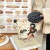 Ins Wind Puppy Mug with Lid Spoon Goblet Ceramic Water Cup Girls Cup Office Coffee Breakfast Cup Cup