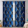 Nordic Deep Blue Crystal Pole Bag Curtains Bedroom Kitchen Decoration Home Living Room Curtain Polyester Perfect For Great