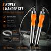 Professional Speed Jump Rope With Quick-Release Buckle Replaceable 3mm/5mm Steel Cable Silicone-Aluminum Handle Fitness
