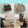 Butterfly Pattern Print Tote Bag For Women Made Of Linen With Magnetic Closure For Daily Commute