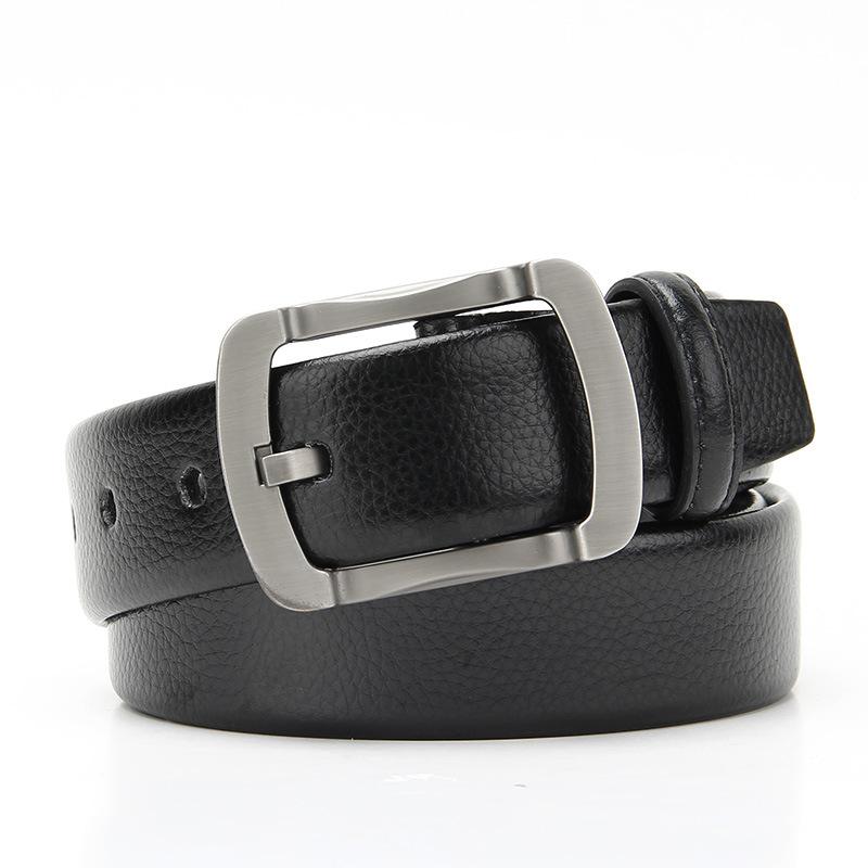 

Ремень из микрофибры с пряжкой-штифтом для мужчин Универсальный повседневный ремень из коровьей кожи для мужчин Ремень для мужчин 110-130CM