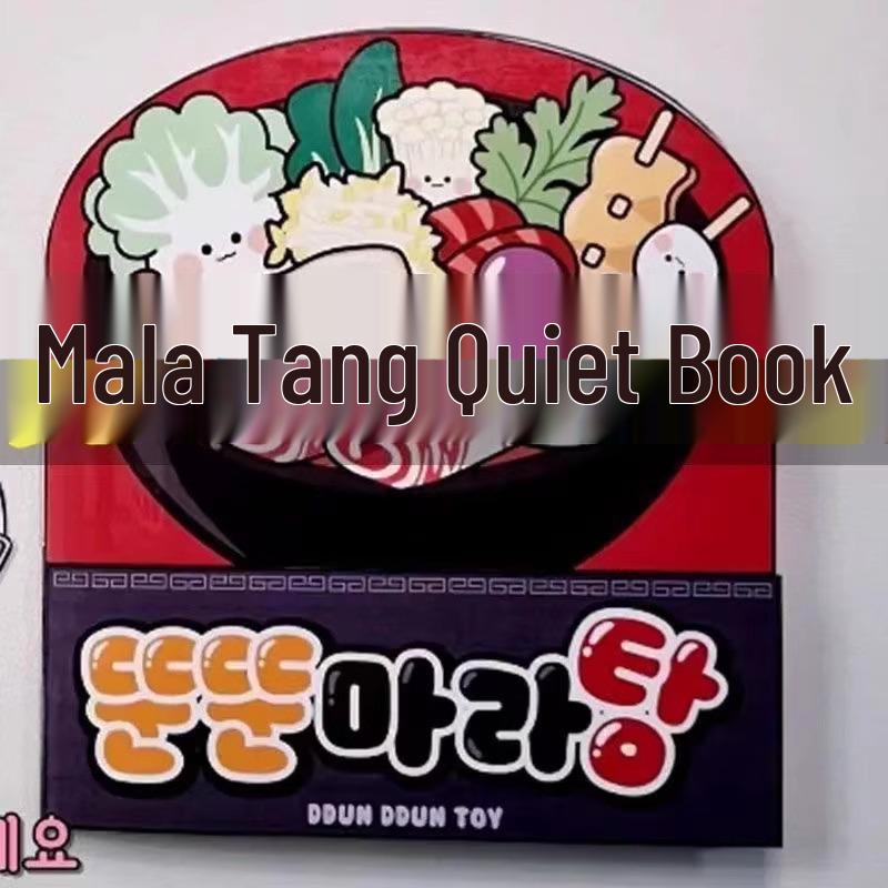 

Handmade DIY Mala Tang Children s Quiet Book Toy - No-Cut Mini Snack Shop Edition