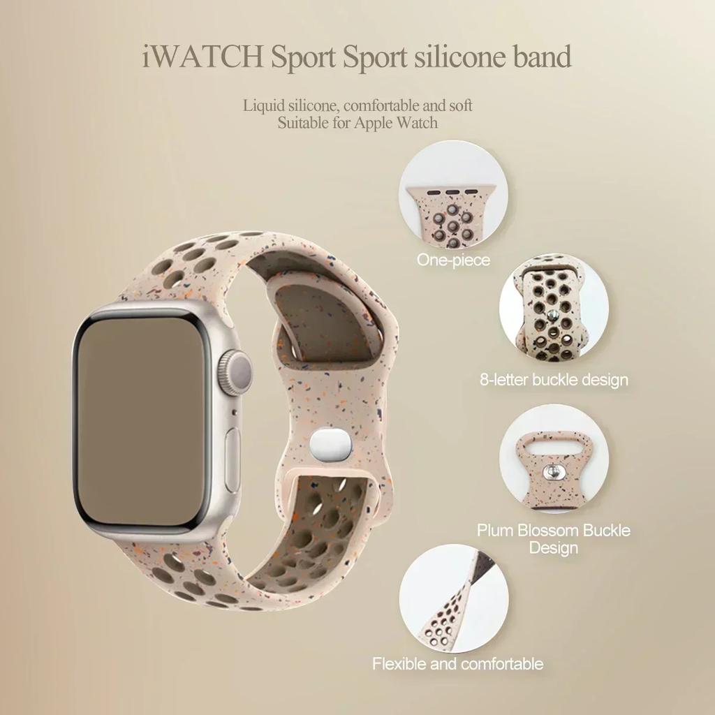 Eredeti Sport Gumi Szíj Apple Watch Szíjhoz Ultra 2 49mm 45mm 44mm 42mm 38mm Szilikon Karkötő iWatch 9 8 7 6 5 SE 41mm