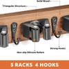 Natural Wood Wall Mounted Broom Storage Rack with Hook for Brooms Mops Umbrellas Home Organization