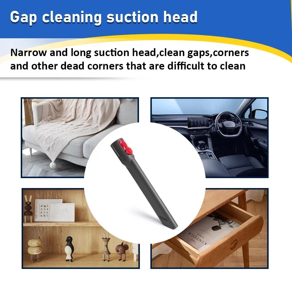 Crevice Nozzle Tool For Dyson V7 V8 V10 V11 V15 Cordless Vacuum Cleaner Floor Cleaning Parts LED Light Pipe Nozzle Accessories