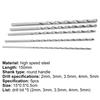 5Pcs Twist Drill Bit Lengthened Fast Chips Removal Round Shank Professional Twisted Drilling Bit Group for Tapping