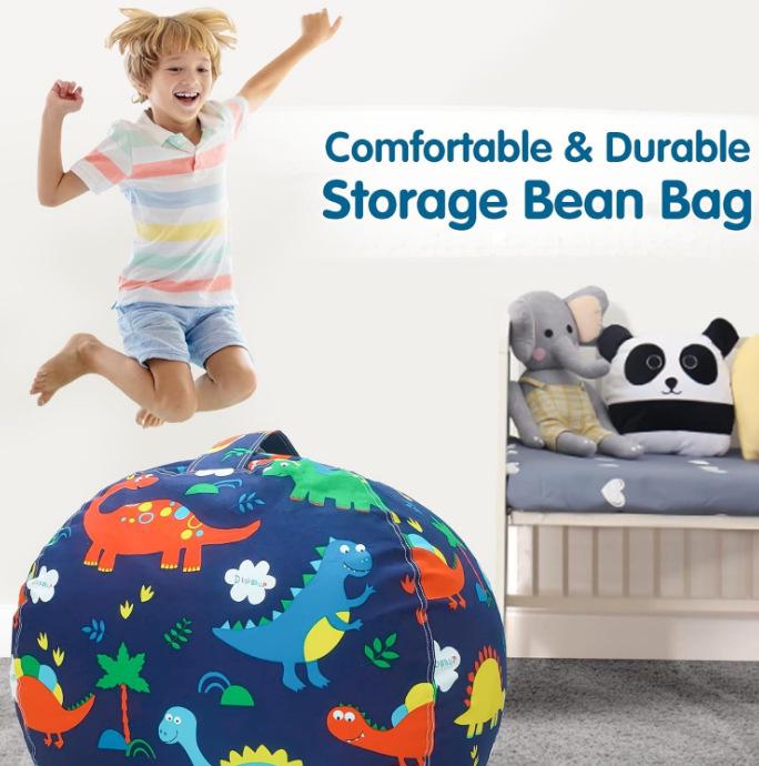 Children's Room Dinosaur Canvas Print Toy & Storage Bag
