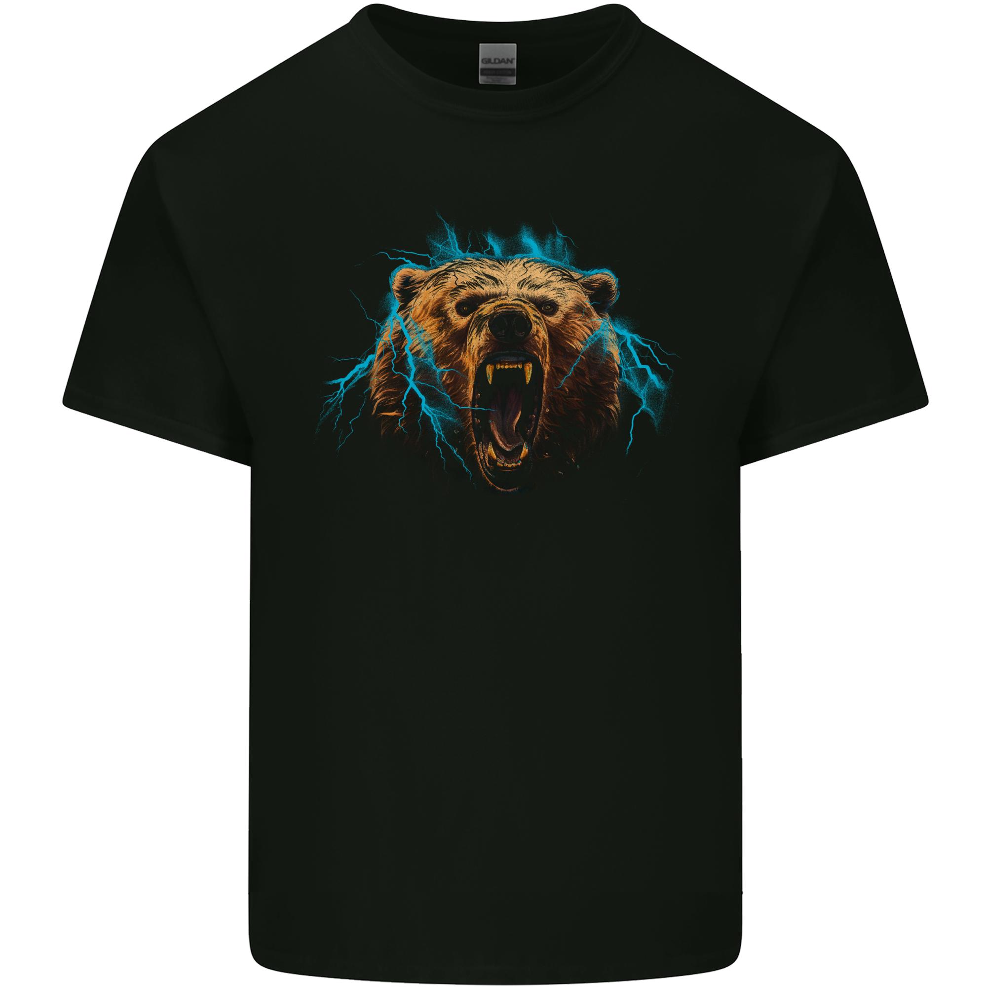 Bear Lightening Bolt Unisexs Light Cotton TShirt S