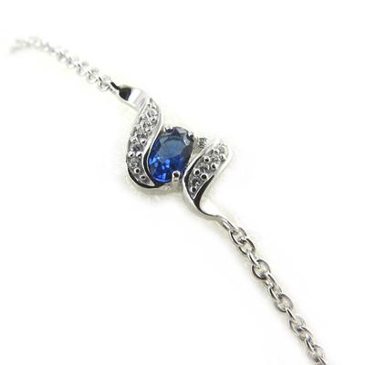 [M6231] - Silver Bracelet 'Sissi' Sapphire
