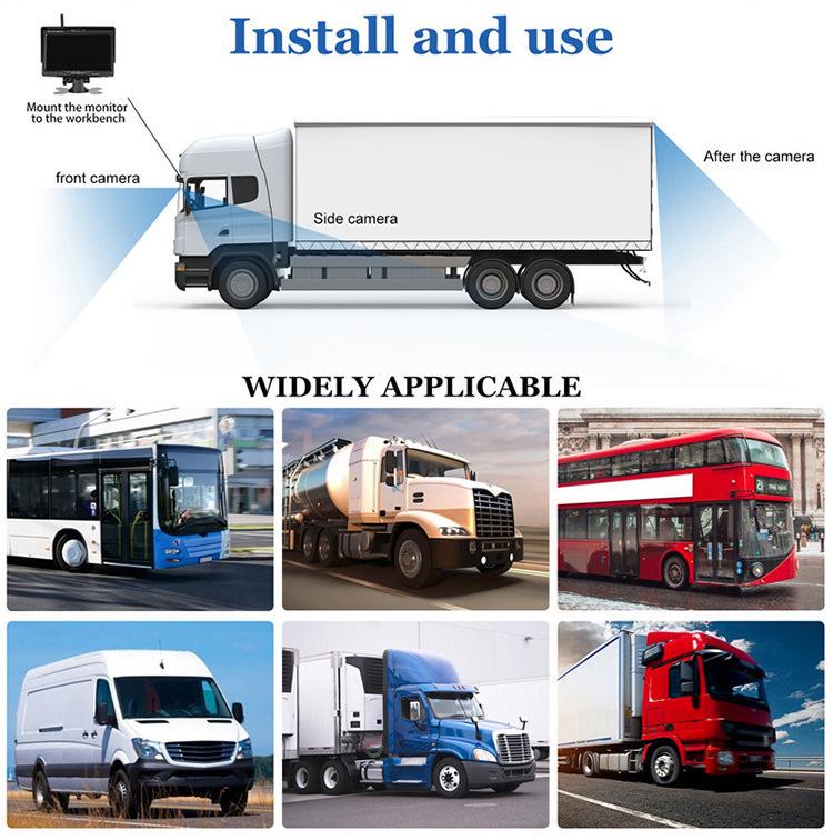 7-Inch Wireless Rearview Camera for Trucks, Buses, Trailers & Excavators