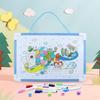Magnetisches zweiseitiges Whiteboard Hängendes Memo Board, Abwischbares Kinder Zeichenbrett Set mit Stiften und Magneten,