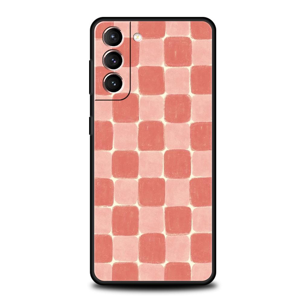 Schachbrett Kunst Handyhülle Für Samsung Galaxy S25 Edge S24 S23 S22 Ultra S20 S21 FE 5G S10 S9 Plus S10E Weiche Hülle
