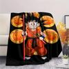 1PC Son Goku Patterned Flannel Blanket Suitable For All Seasons For Home Decor Warmth And Comfort Gifts Holiday Present