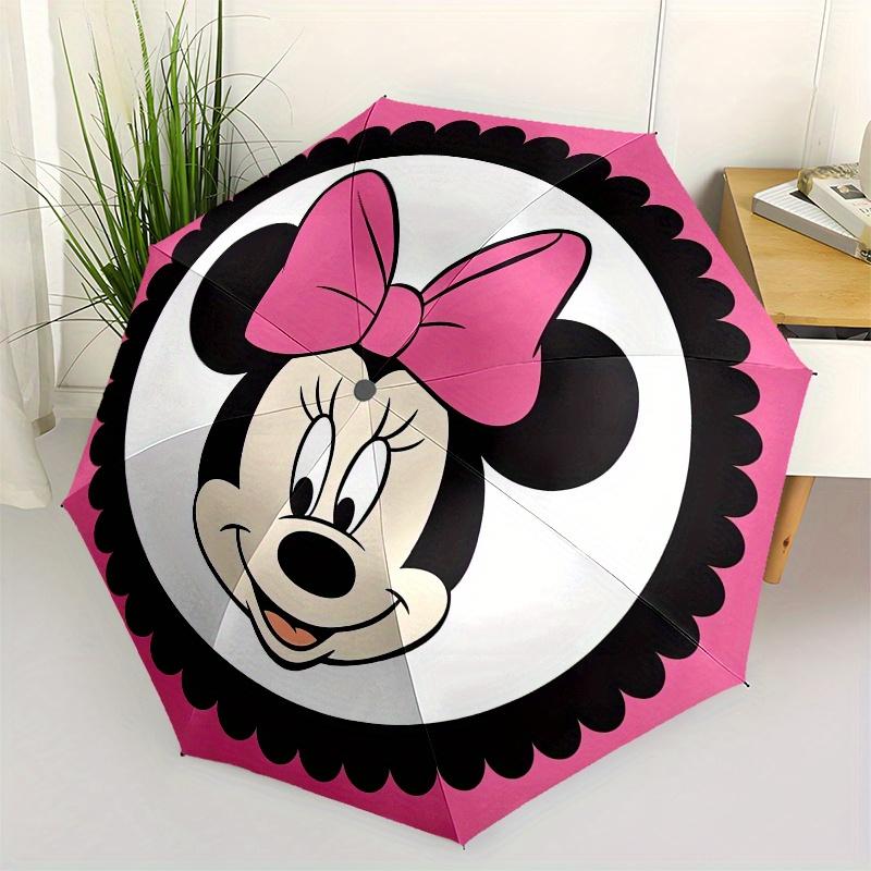 

Disney Minnie Mouse,Bow Automatic Opening and Closing Umbrella - Suitable for all occasion and business umbrella, unisex portable tri-fold s