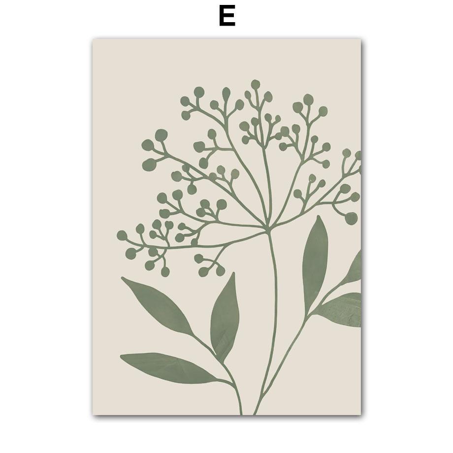 Plant Leaves Rainbow Geometry Abstract Boho Wall Art Canvas Painting Nordic Posters & Prints Wall Pictures For Living Room Decor
