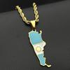 Fashion Argentina Map Flag Chains For Women Men Gold Silver Color Stainless Steel Nation Argentine Patriotic Necklaces Jewelry