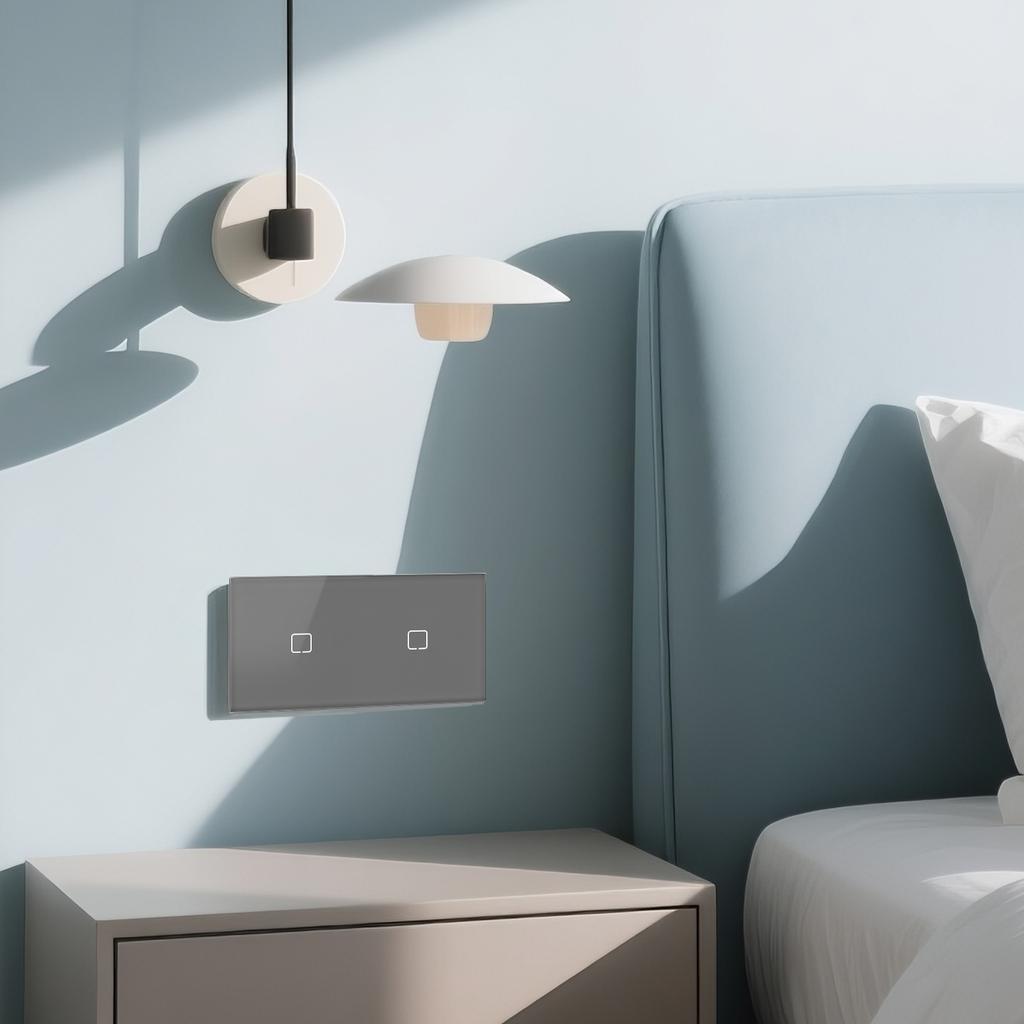 BSEED 1/2/3/4Gang Zigbee Touch Switch Glass with EU Sockets Smart Wall Light Switch Touch Screen Backlight E Series