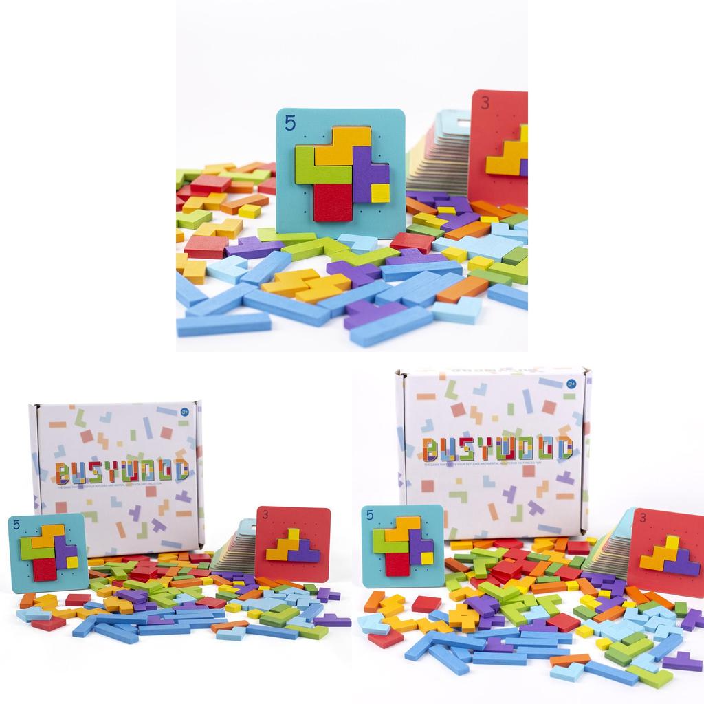 Wooden 3d Puzzle For Kids With Interlocking Blocks For Family Play And Brain Development