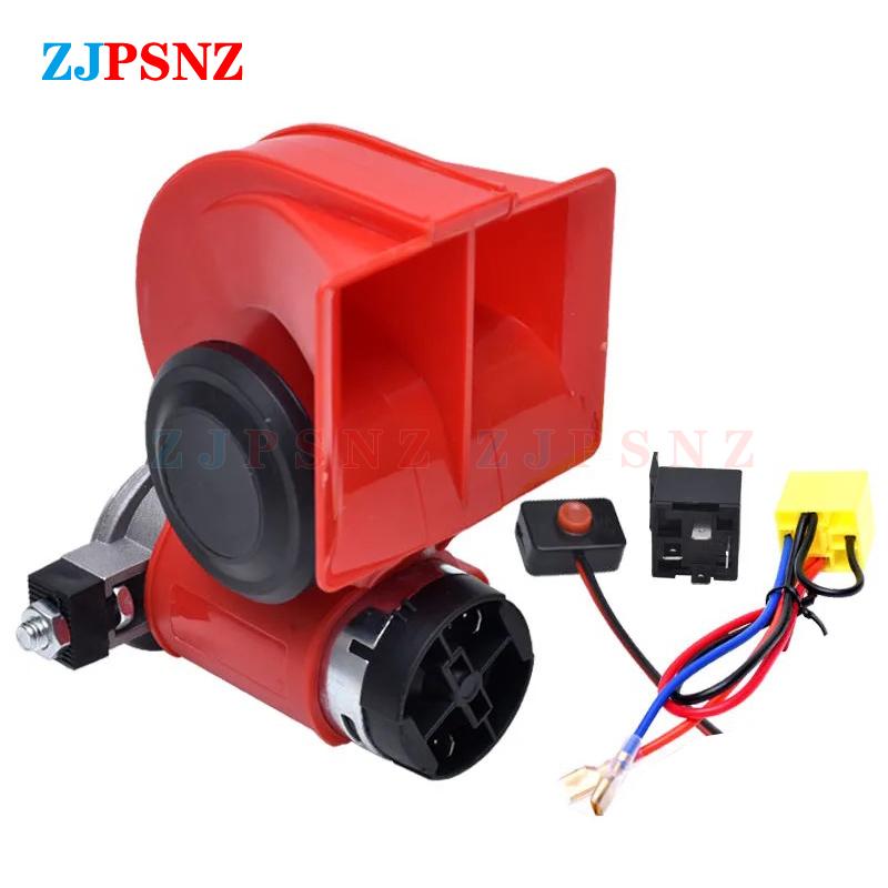 12V 24V Car Twin Dual Tone Compact Air Horns Kits For Car Truck Lorry SUV RV Train Caravan Boat Twin Tone Super Loud Waterproof