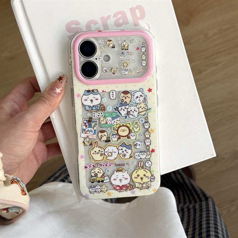 

Jiji Kawaii Glitter Cartoon Ring Case for iPhone 17/16 Pro Max/15 Pro Apple 17