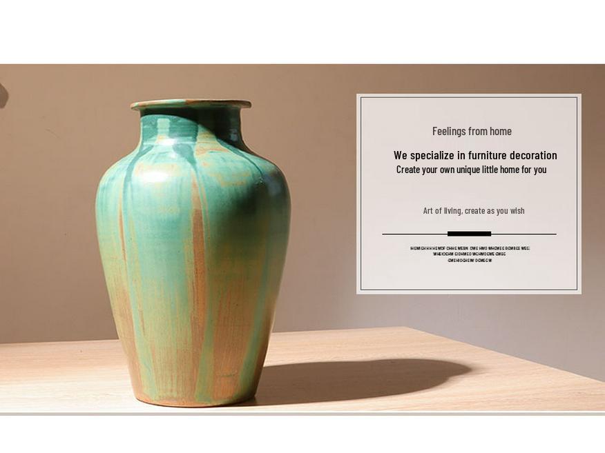 Nowoczesny Minimalistyczny Ceramiczny Wazon na Kwiaty - Styl Malarski Olejny Ornament Dekoracji Domu