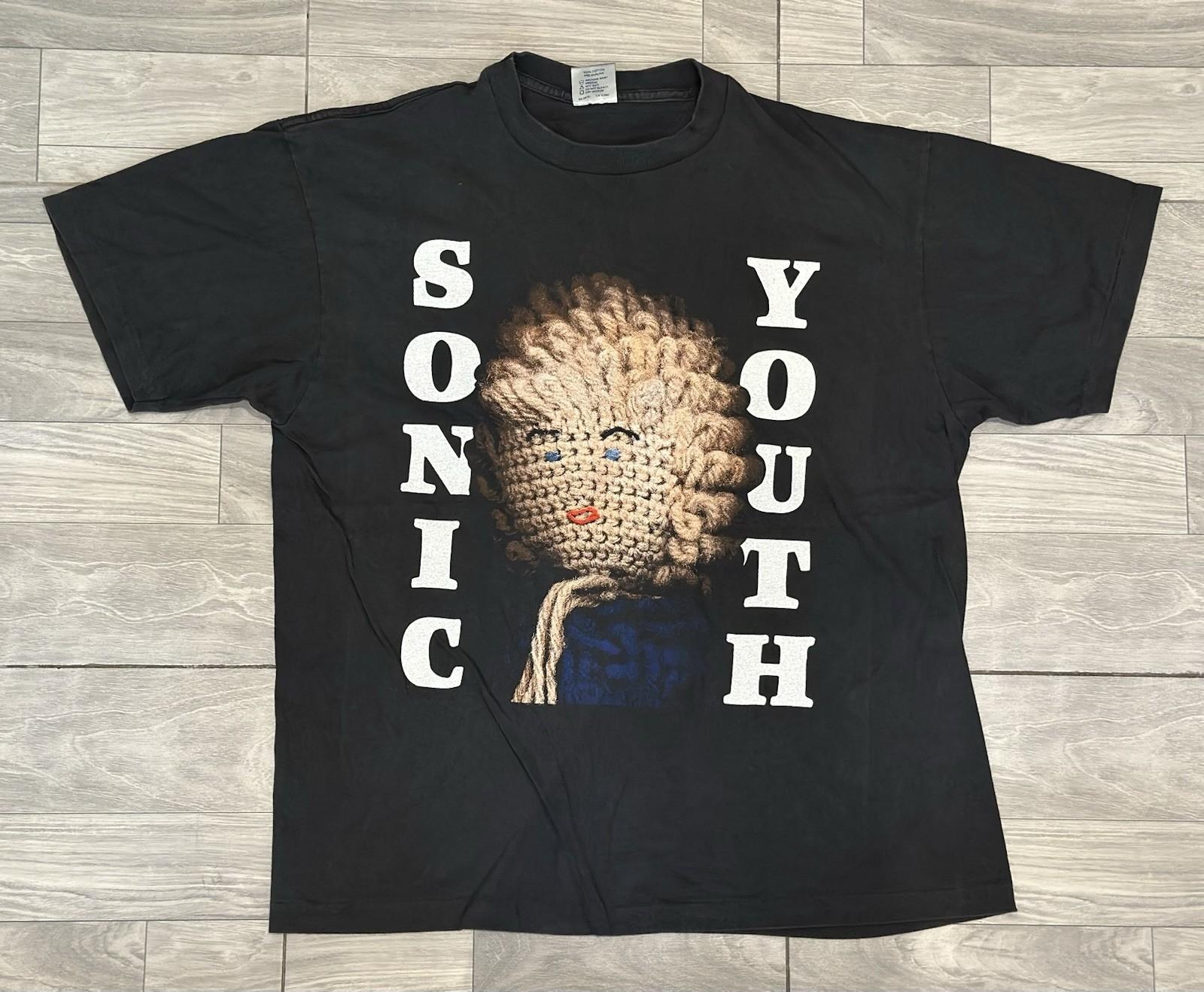 SONIC YOUTH vintage 1992 DIRTY T shirt DRUNK BUTTERFLY knit Unisex T-Shirt XXL