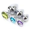 Couple Anal Plug Sex Toys Intimate Metal Stainless Steel Anal Plug With Crystal Jewelry Dildo Vibrator Smooth Touch Anal Plug