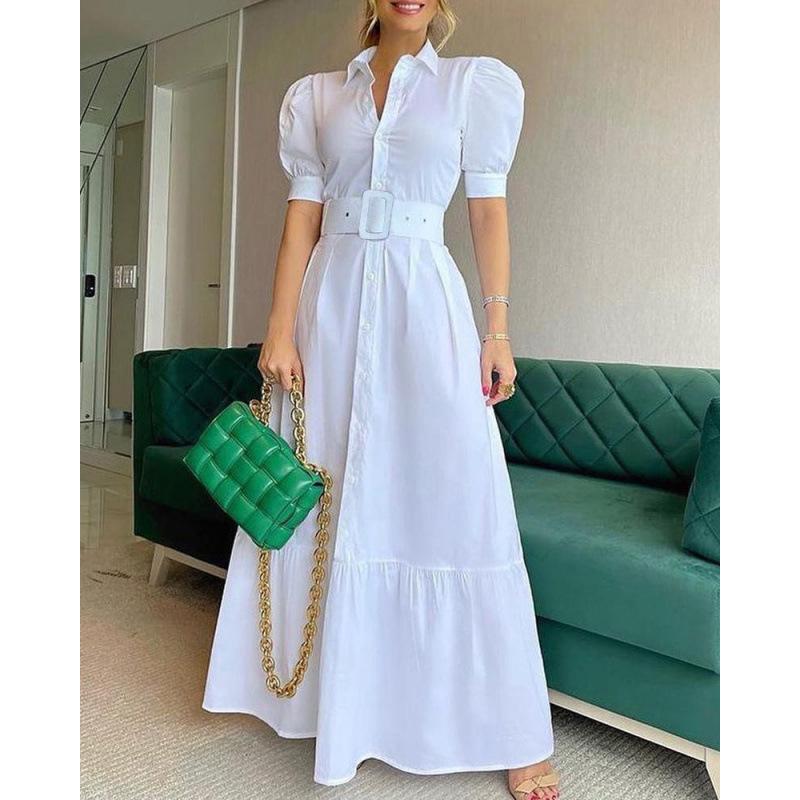 Women's Style Commuter Short Sleeve Swing Dress