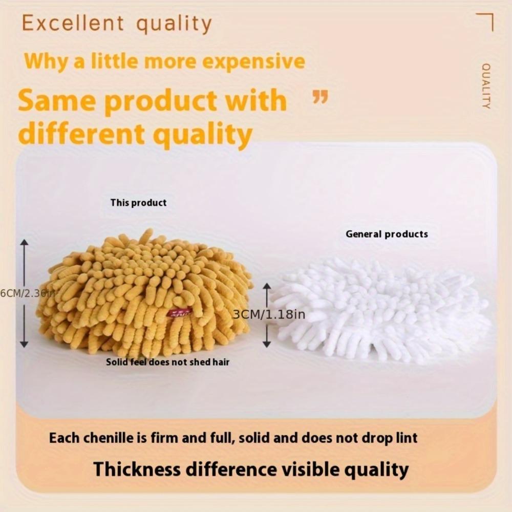 Chenille Fuzzy Ball Hand Towels Hedgehog Cartoon Towels Absorbent Funny Hanging Hand Drying Towel with Loop for Bathroom Kitchen