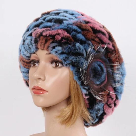 

Новая шапка из натурального кроличьего меха рекс, женская вязаная шапка-берет из натурального кроличьего меха рекс, женские зимние теплые шапки из натурального меха