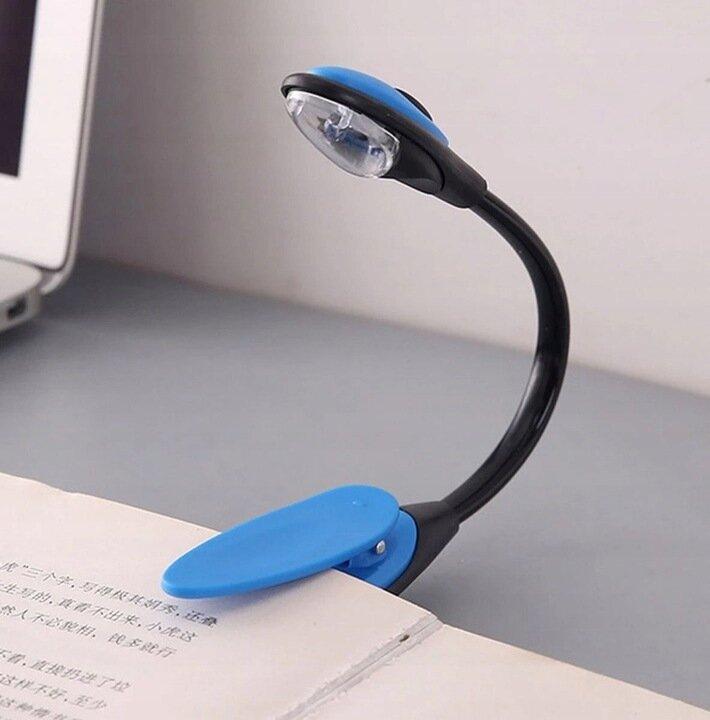Clip Lamp For Reading, Gray, Adjustable Light Angle