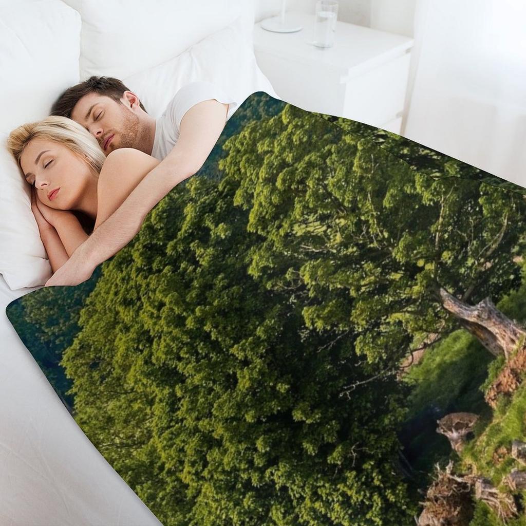 English Country Farming Scene Throw Blanket blankets and throws Fashion Sofas Luxury Thicken Bed covers Blankets