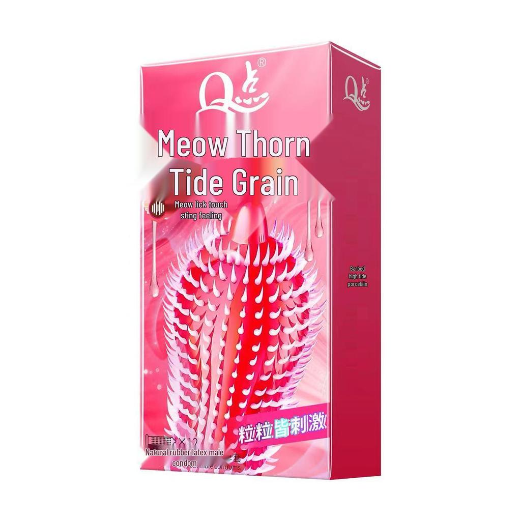 Q Point Thorn Set: Erotic Couples' Condoms with Large Particles, 2pcs/pack