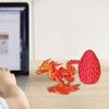 Yousheng 3D Printed Dragon Egg Figurine Movable Joints Flying Dragon Figure Fidget Toy Dragon Egg with Articulated Dragon Inside Decoration Ornament