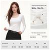 Women's Slim Fit U-Neck Short Sleeve T-Shirt - Flattering Pure Color, New Fashion Trend.