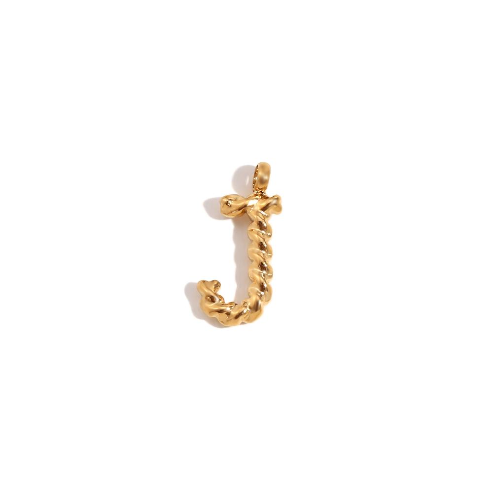 MamacitaSlay DIY Classic Mini Twist Initial Letters Stainless Steel Charms For Jewelry Gold Plated Waterproof Decoden Charms